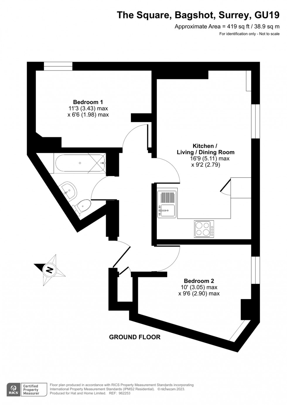 Floorplan for Bagshot, Surrey