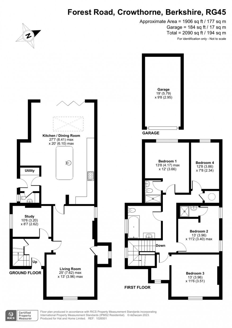 Floorplan for Crowthorne, Berkshire