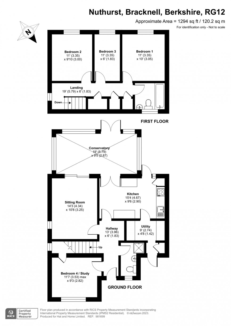 Floorplan for Bracknell, Berkshire