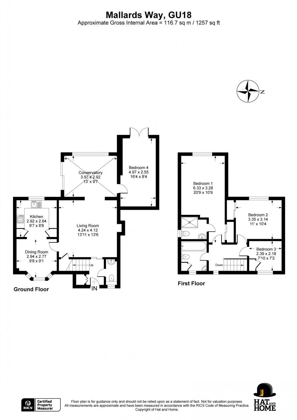 Floorplan for Lightwater, Surrey