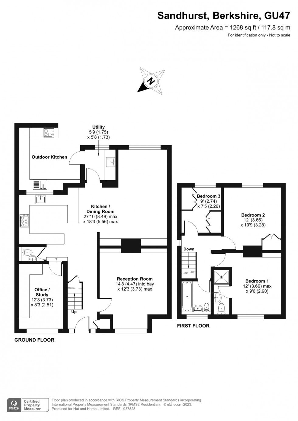 Floorplan for Sandhurst, Berkshire