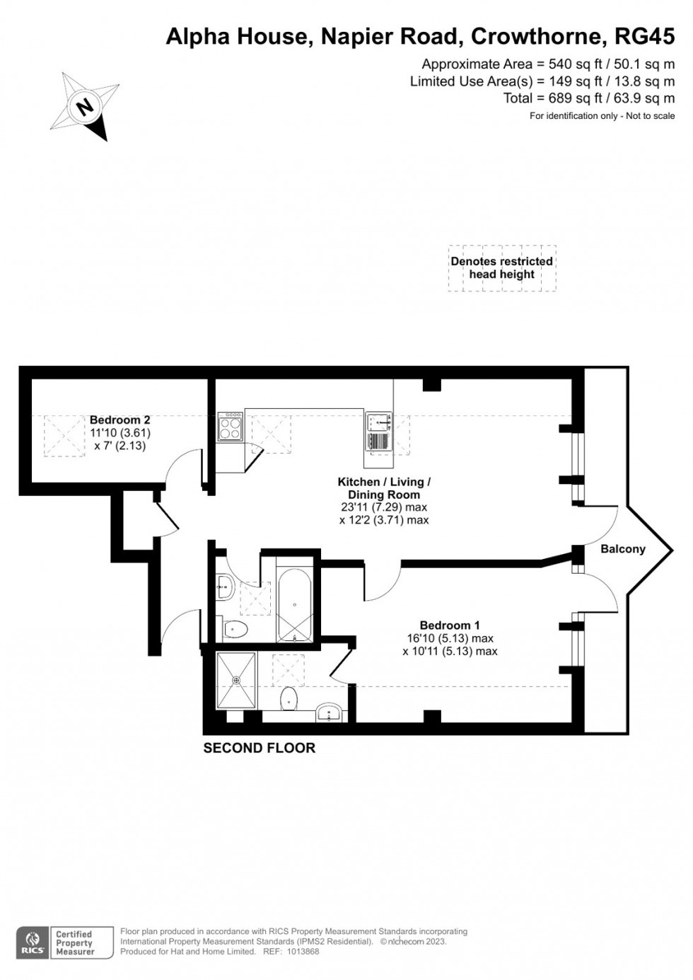 Floorplan for Napier Road, Crowthorne, Berkshire