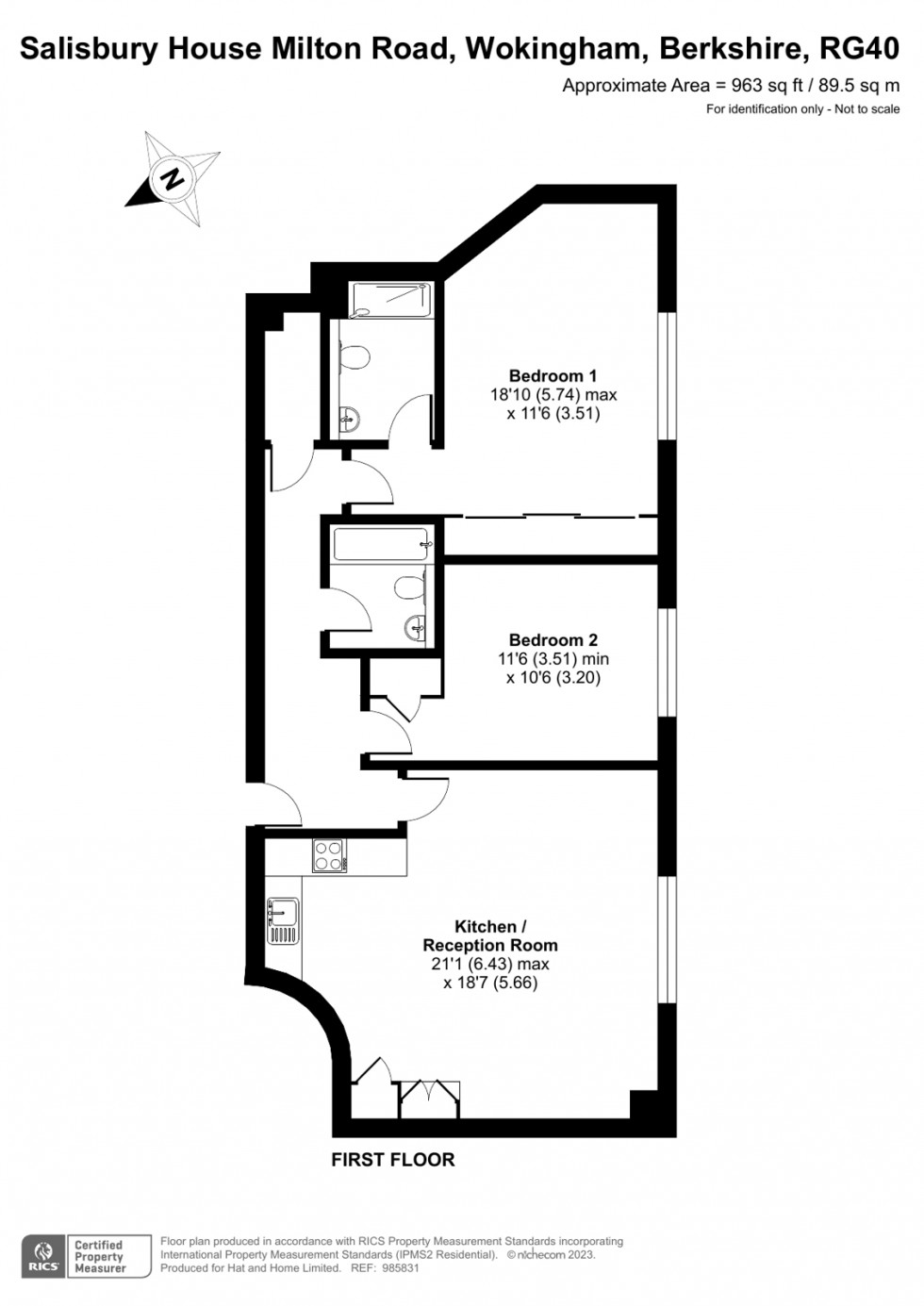 Floorplan for Wokingham, Berkshire