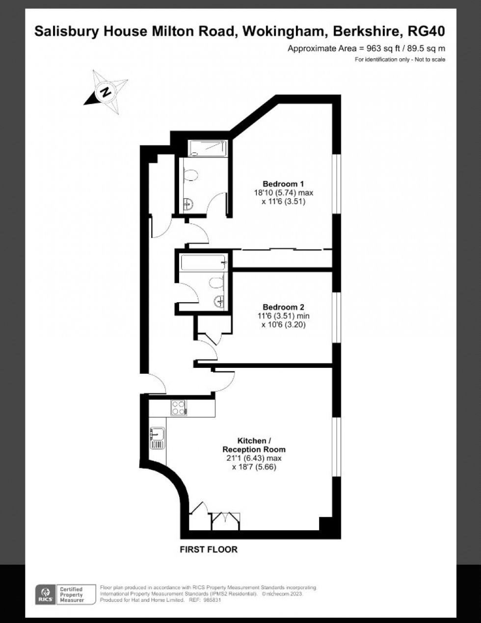 Floorplan for Wokingham, Berkshire