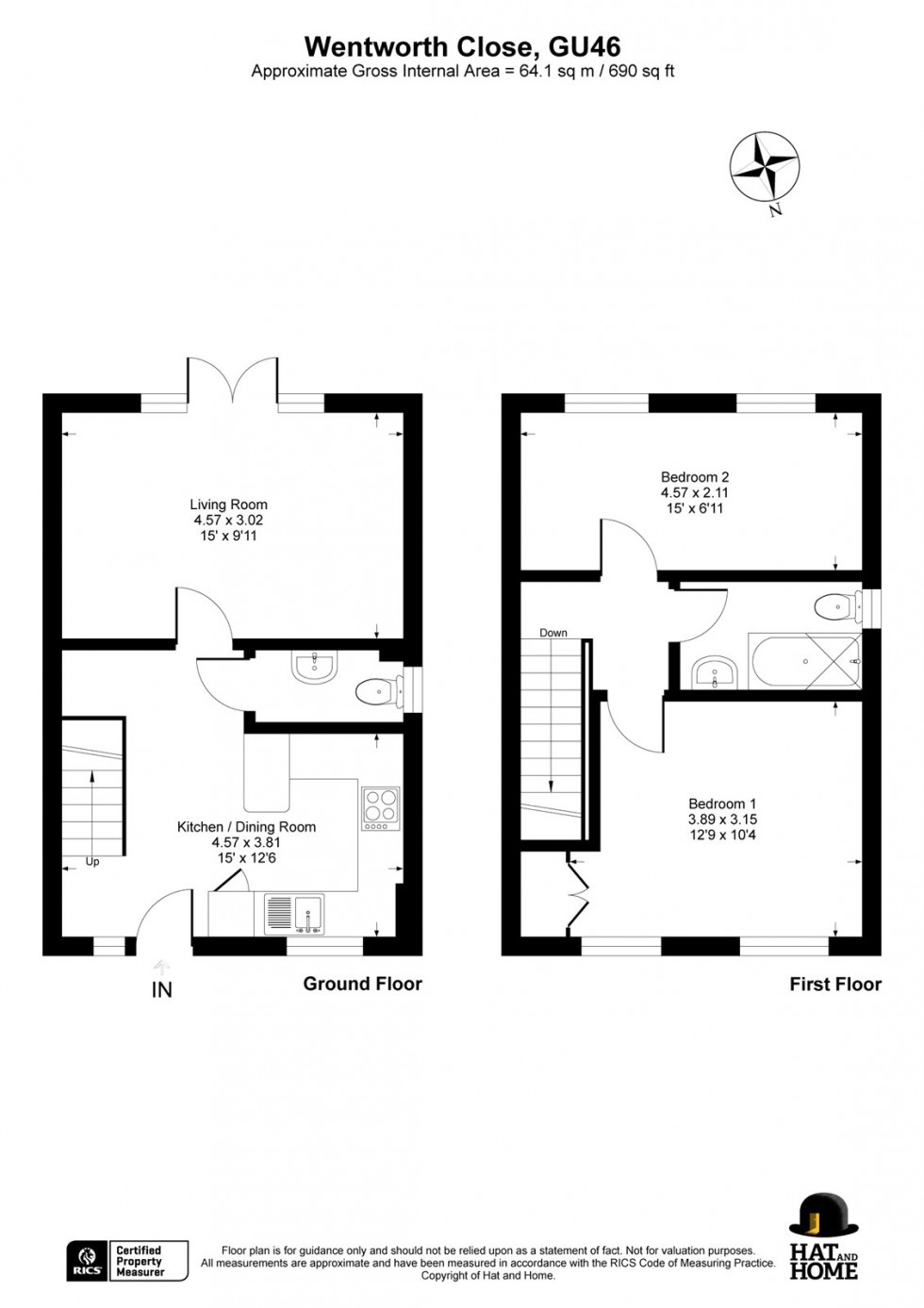 Floorplan for Yateley, Hampshire
