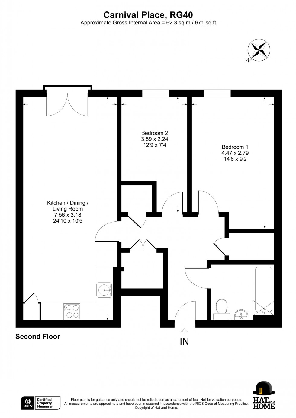 Floorplan for Wellington Road, Wokingham, Berkshire