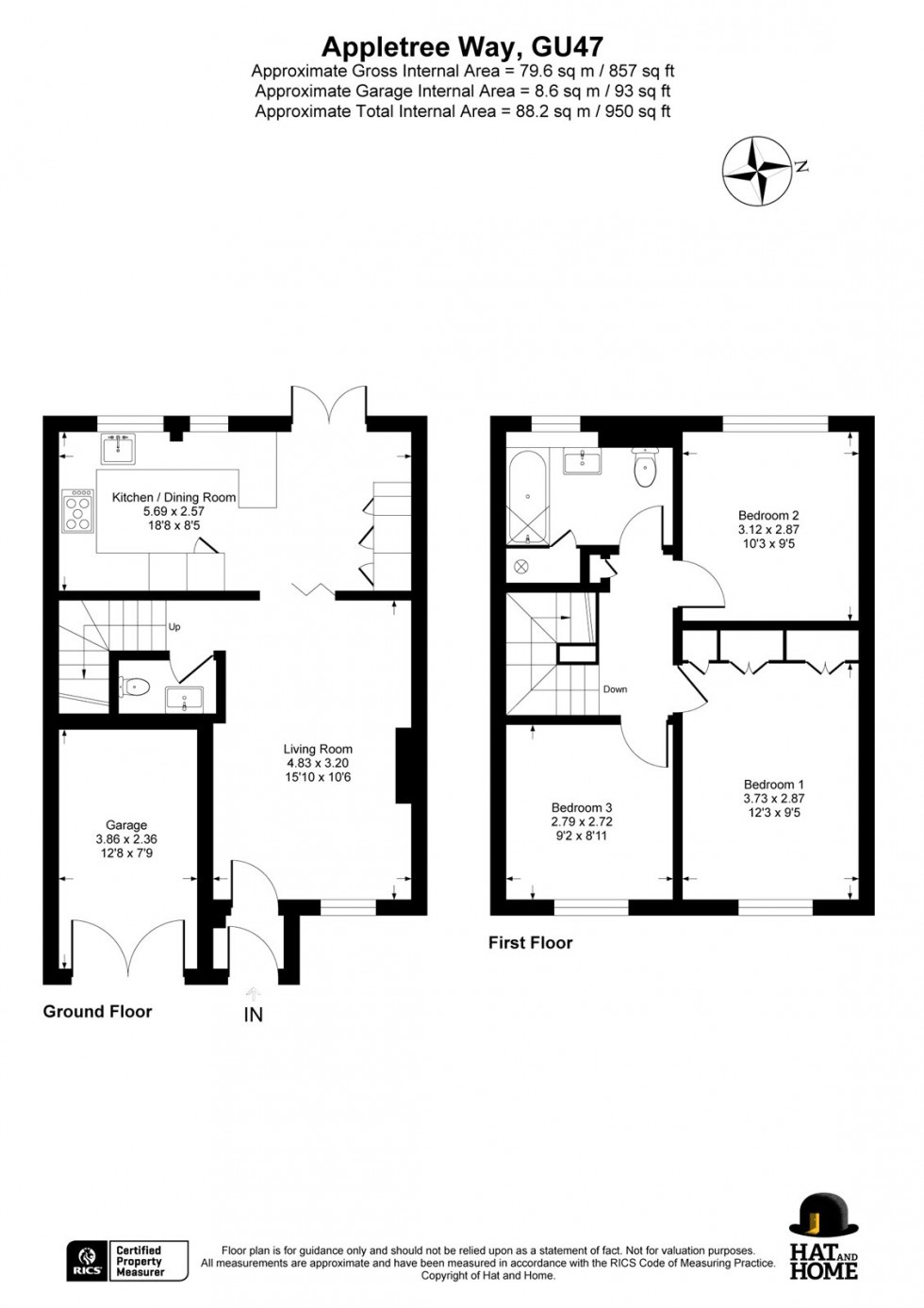 Floorplan for Owlsmoor, Sandhurst, Berkshire