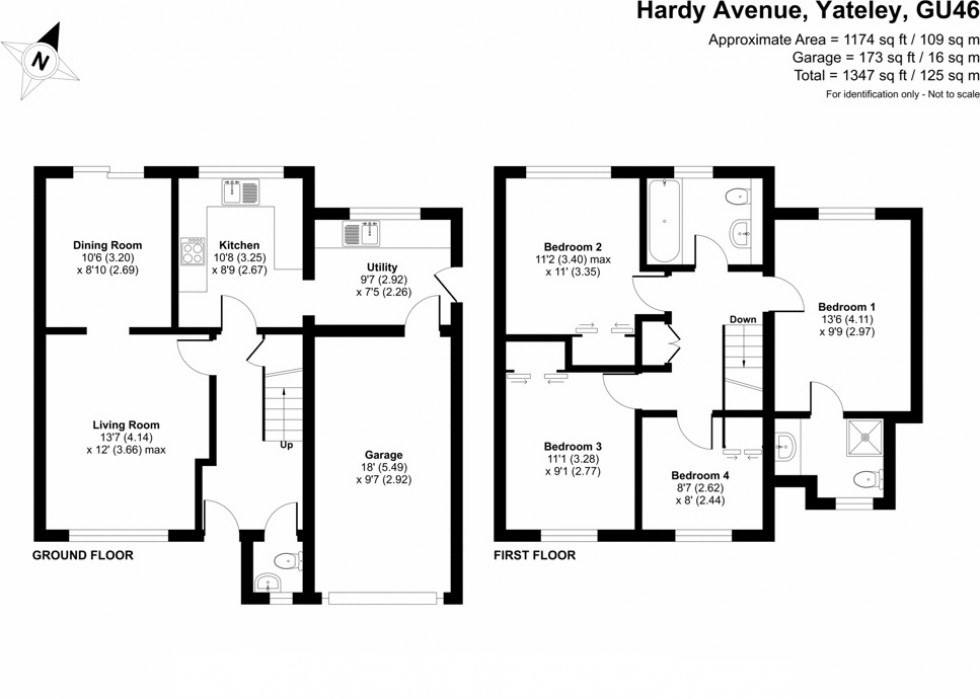 Floorplan for Yateley, Hampshire