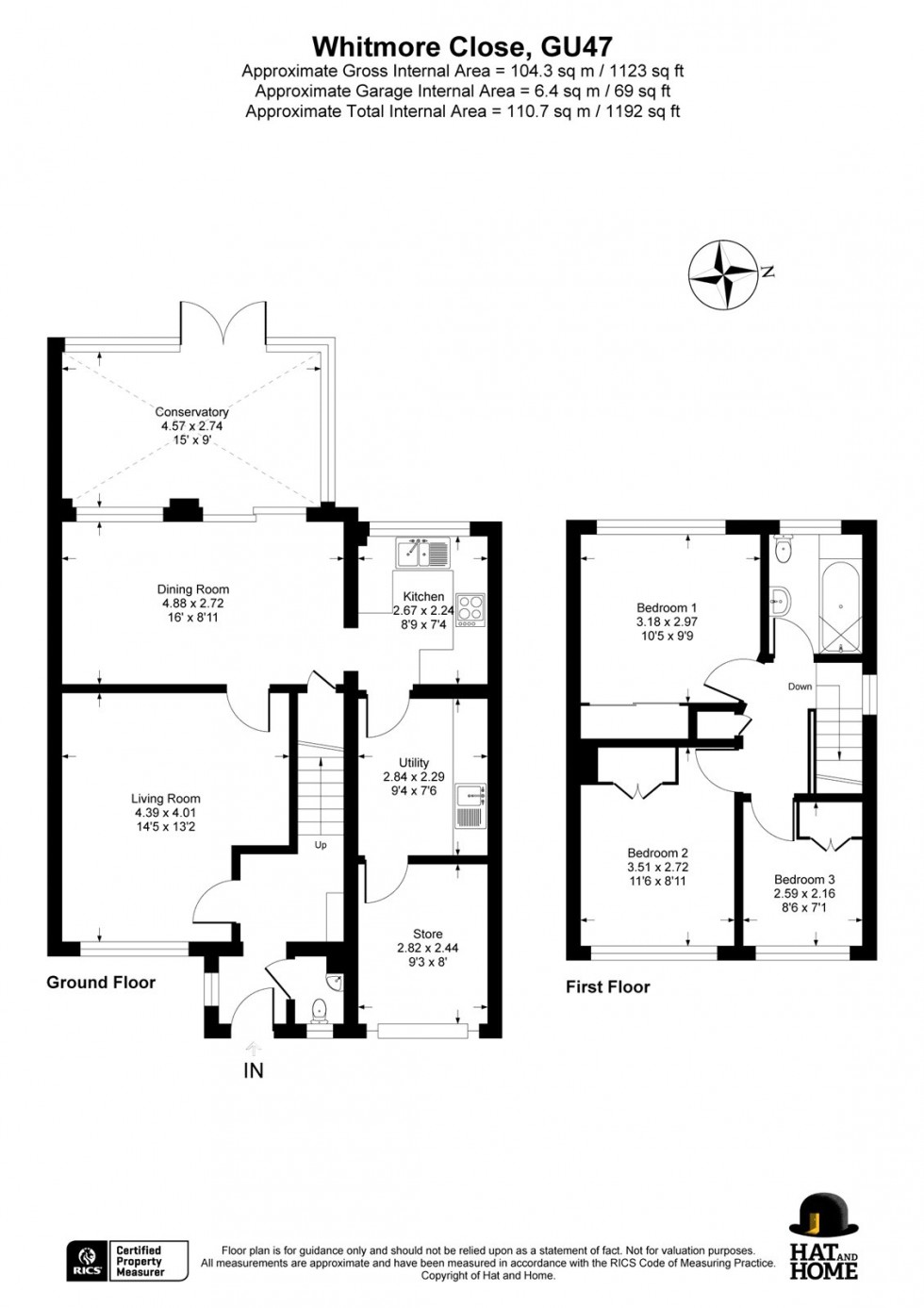 Floorplan for Owlsmoor, Sandhurst, Berkshire