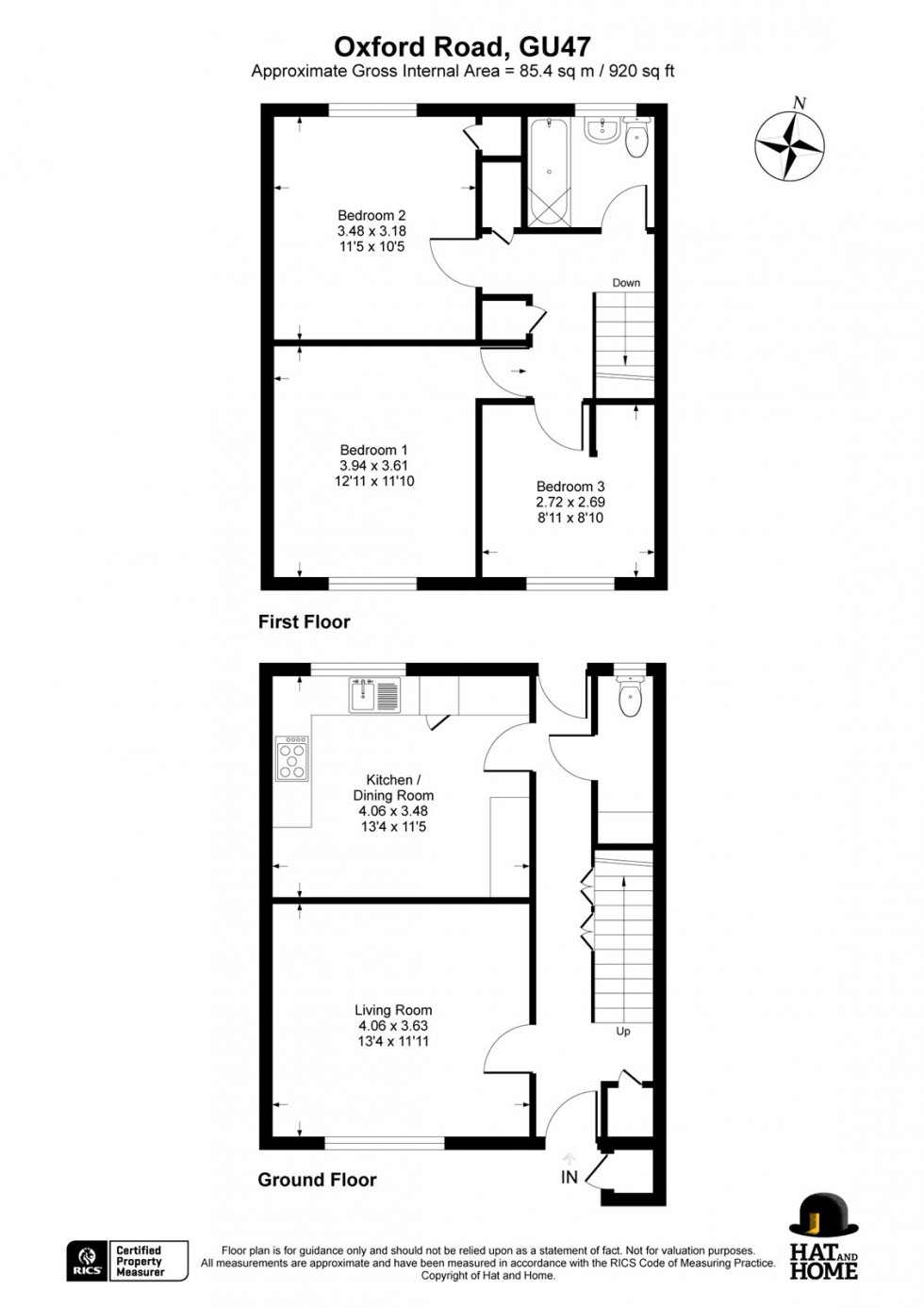 Floorplan for Owlsmoor, Sandhurst, Berkshire