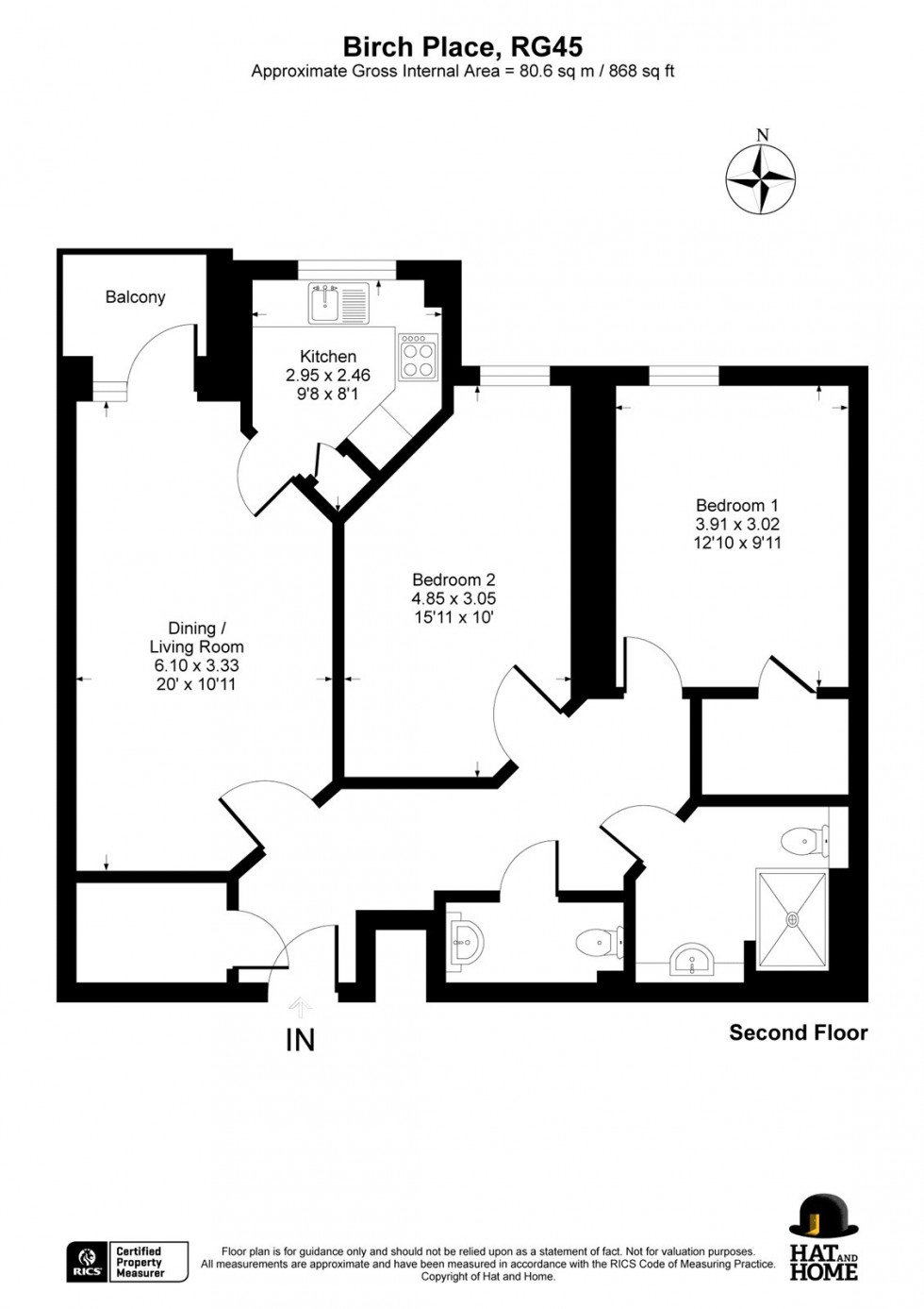 Floorplan for Dukes Ride, Crowthorne, Berkshire